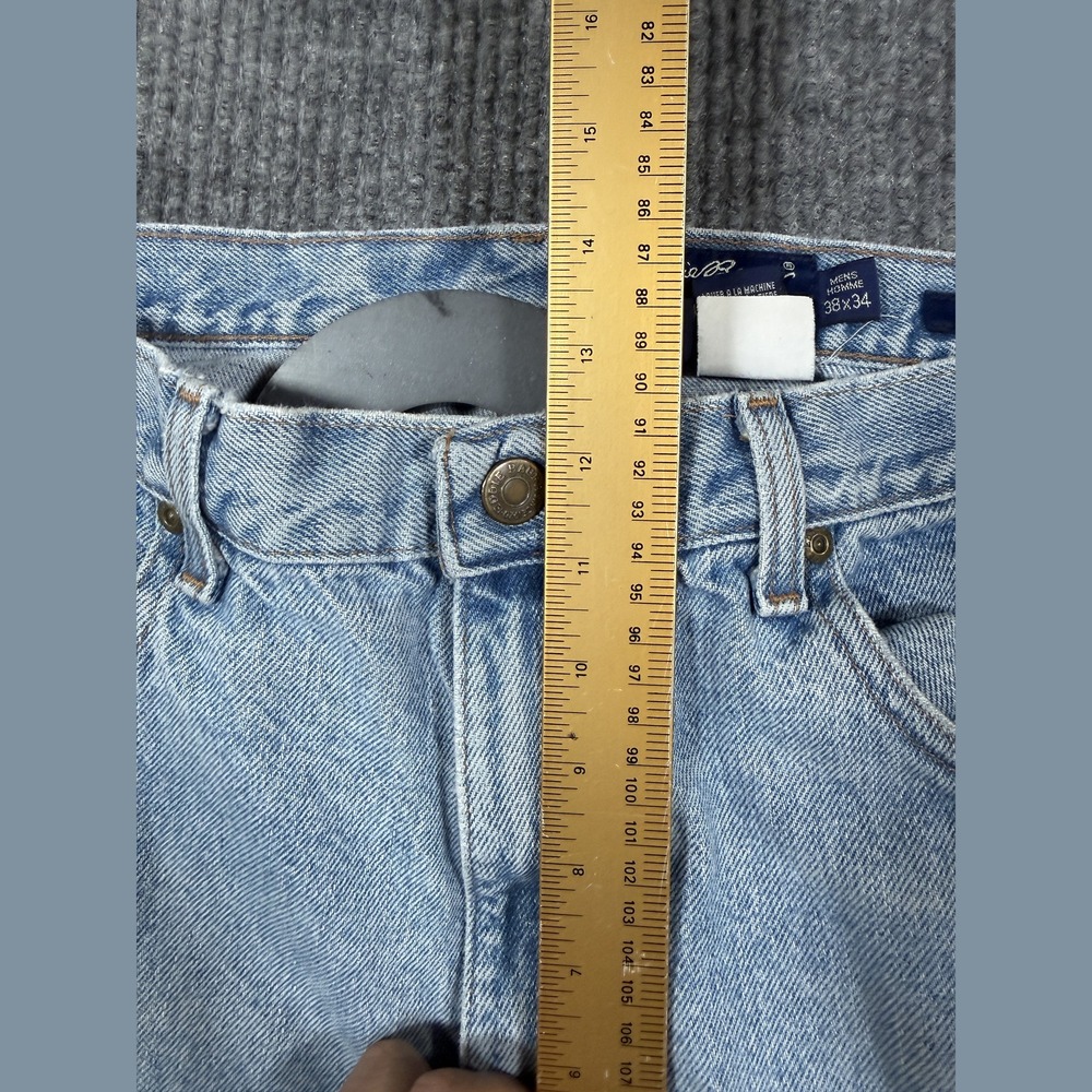 Eddie Bauer Denim Classic Fit Light Wash Jeans Mens 38x34 Light Blue Cotton - Picture 6 of 12